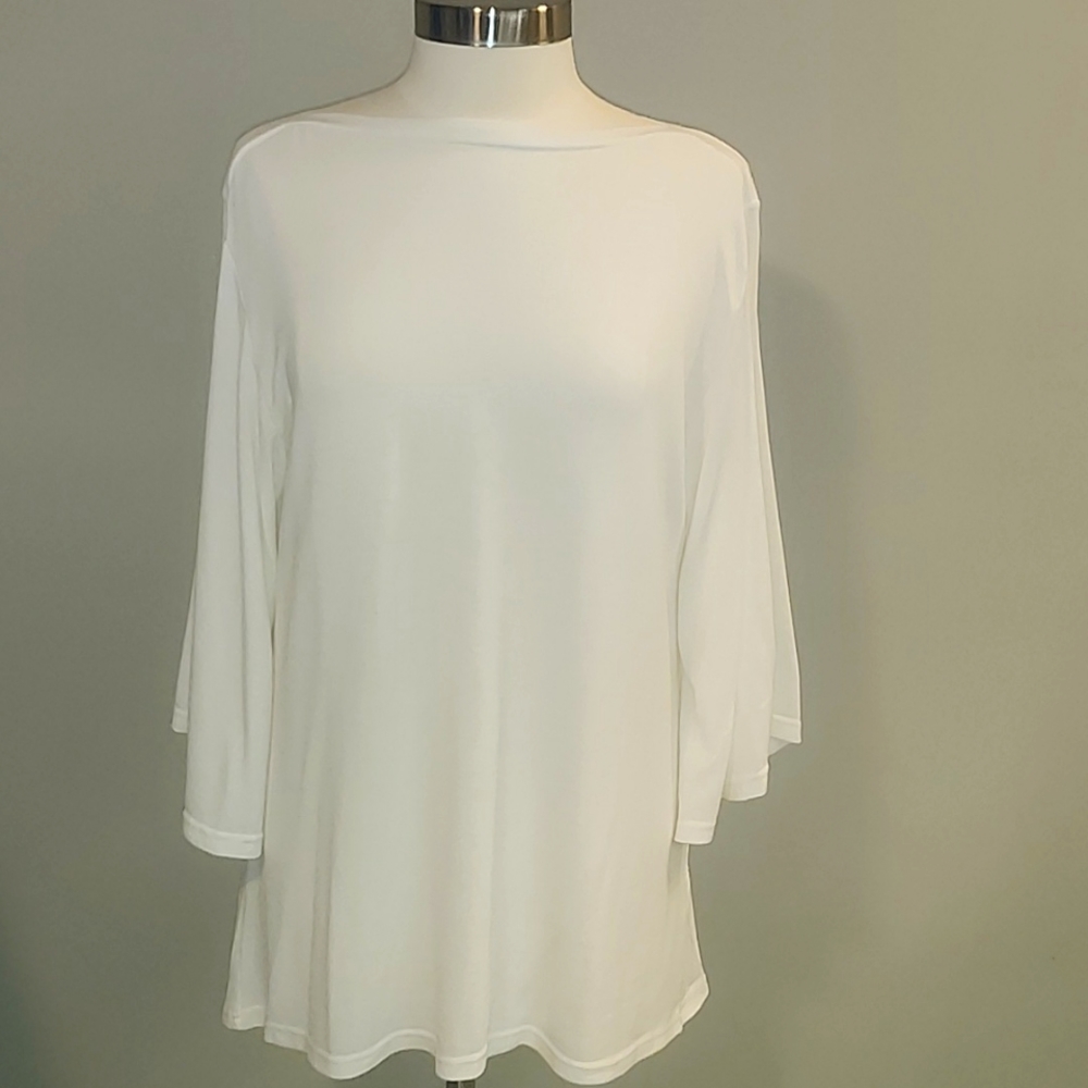 White Flared Sleeve Sweater